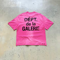 Unisex Vintage T Shirts GALLERY DEPT. 26SS "South Beach Exclusive" Street-Style T-Shirt: Multi-zone garment spray-distressing, hand-distressed hem, enzyme-washed finish, and vintage-style double-needle stitching.