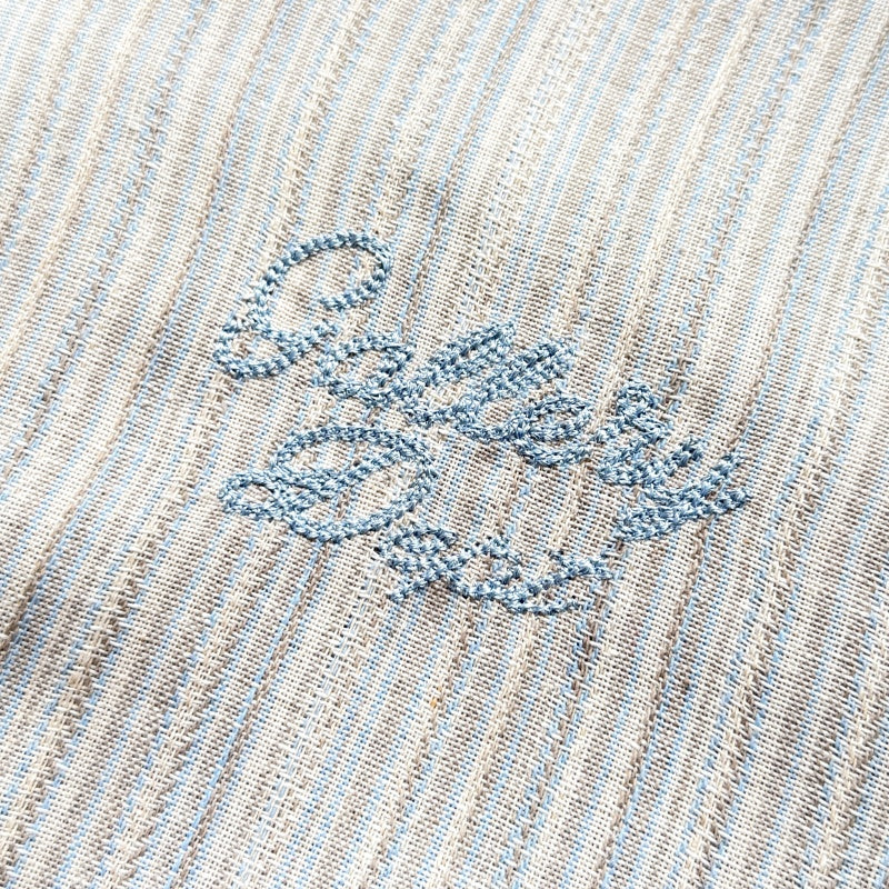 Unisex Vintage T Shirts GALLERY DEPT. 26SS American vintage-style, loose-fitting short-sleeve shirt featuring a Cuban collar and a "dapper old-money" aesthetic. Crafted from a custom linen-blend fabric with a vertical-stripe jacquard weave; breathabl