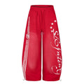 American-style streetwear harem pants Bright Color Star Script Side Stripe Baggy Pants