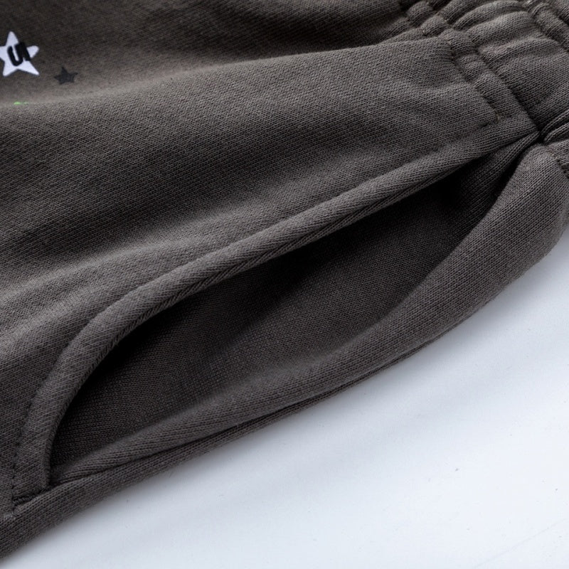 Spiderweb hoodie & sweatpants 2 piece set High-quality pure cotton for autumn and winter
