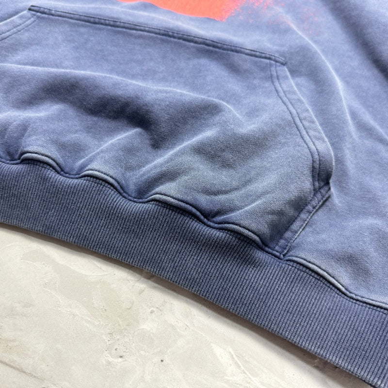 Unisex Vintage Hoodie  "Shackled Red Lips" Limited Edition Hoodie – Custom-made, heavyweight, and true to the original [Navy Blue]