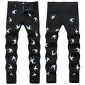Mens Fashion Jeans Birdprint embroidery 5707# Pure cotton high quality