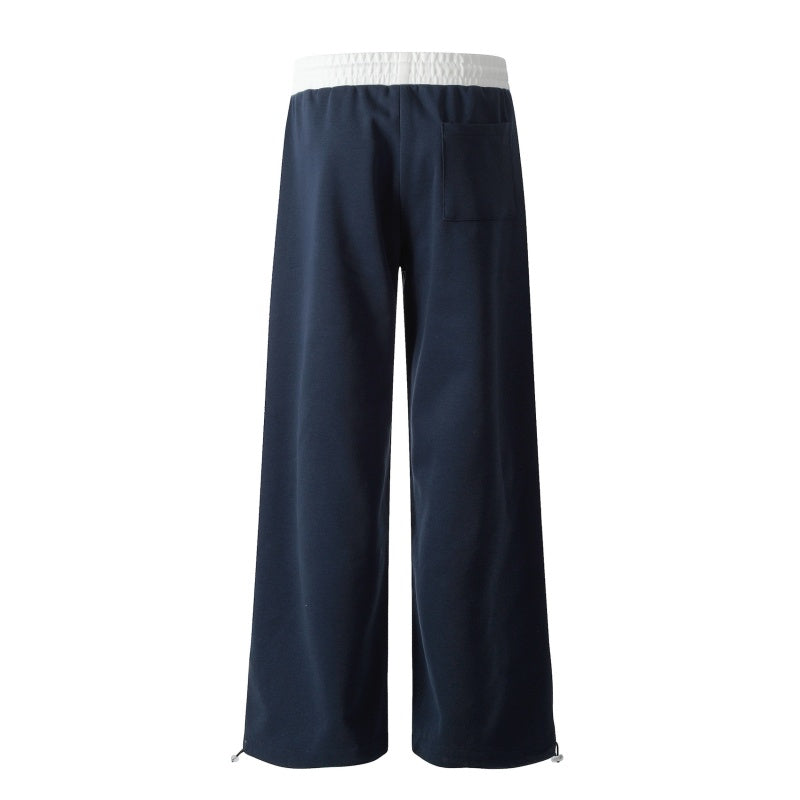 American-style streetwear harem pants Drawstring Waist Checkered Trousers