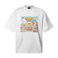Saint Michael T Shirts Busy Cartoon Paradise Art Saint World Letter Loose White