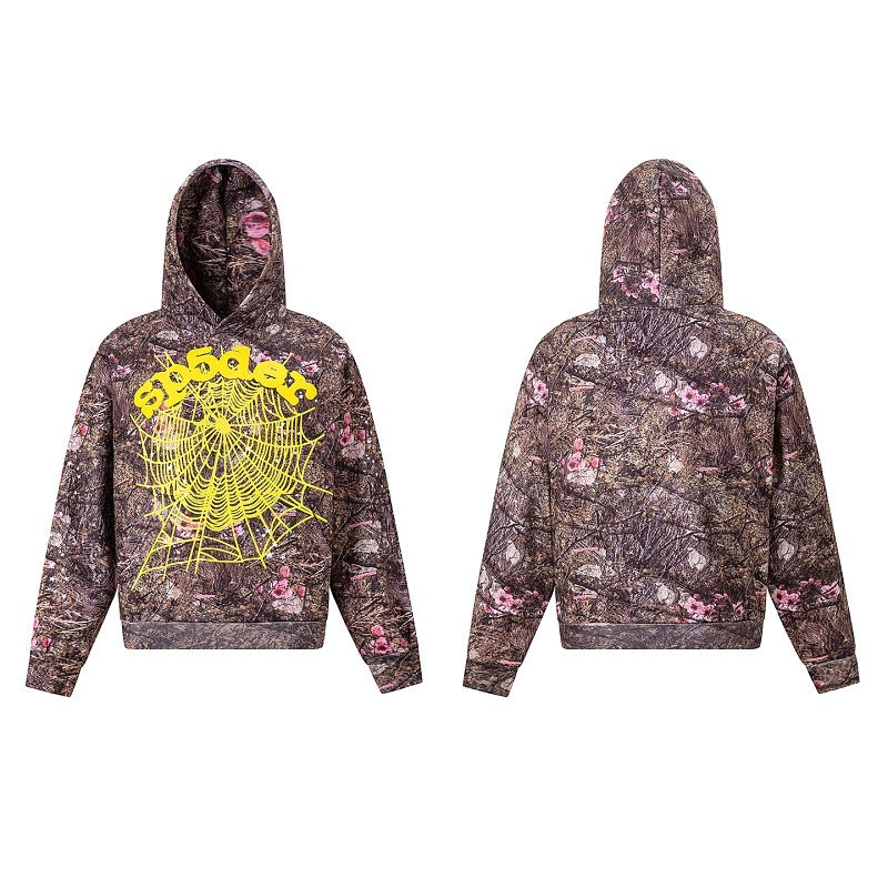 Spiderweb hoodie High-quality pure cotton for autumn and winter Camouflage