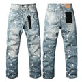 Purple brand Jeans High-quality pure cotton streetwear trousers Rhinestone-embellished loose straight-leg trousers