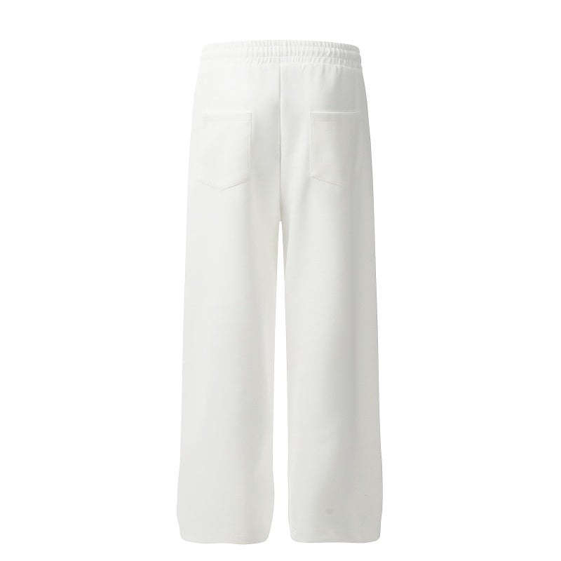 American-style streetwear harem pants Side stripe with lace trim detail