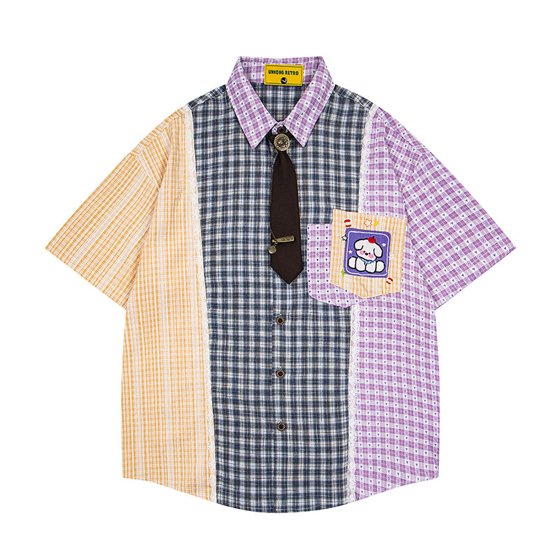 Unisex vintage T-shirt Polo shirt with a stand-up collar