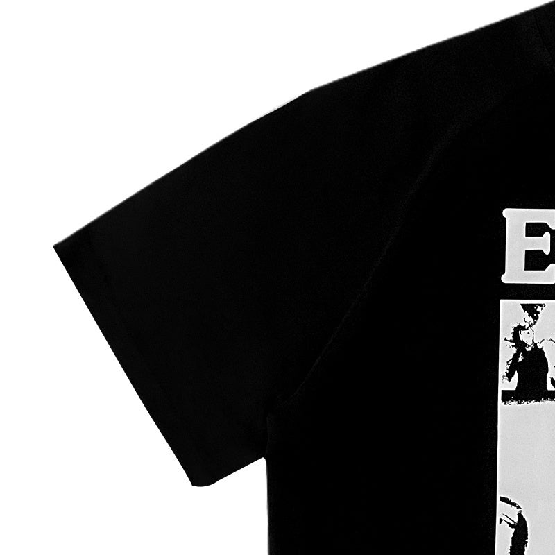 ERD T Shirts Block Text & Monochrome Figure Snapshot Aesthetic Top