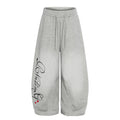 American-style streetwear harem pants Fleece-lined and thickened Gradient Fade Hem Casual Trousers