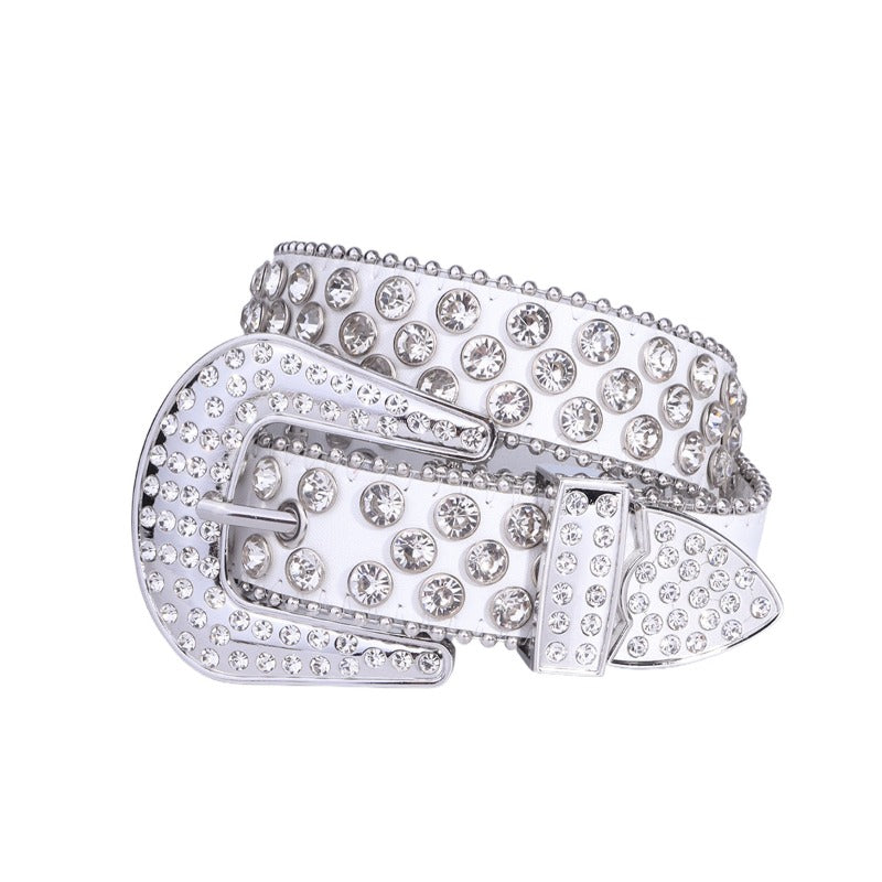 Hip-hop punk rhinestone belt alloy punk accessories