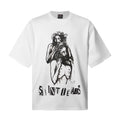 Saint Michael T Shirts Monochrome Saint Tears Crown Figure Dark Aesthetic Art