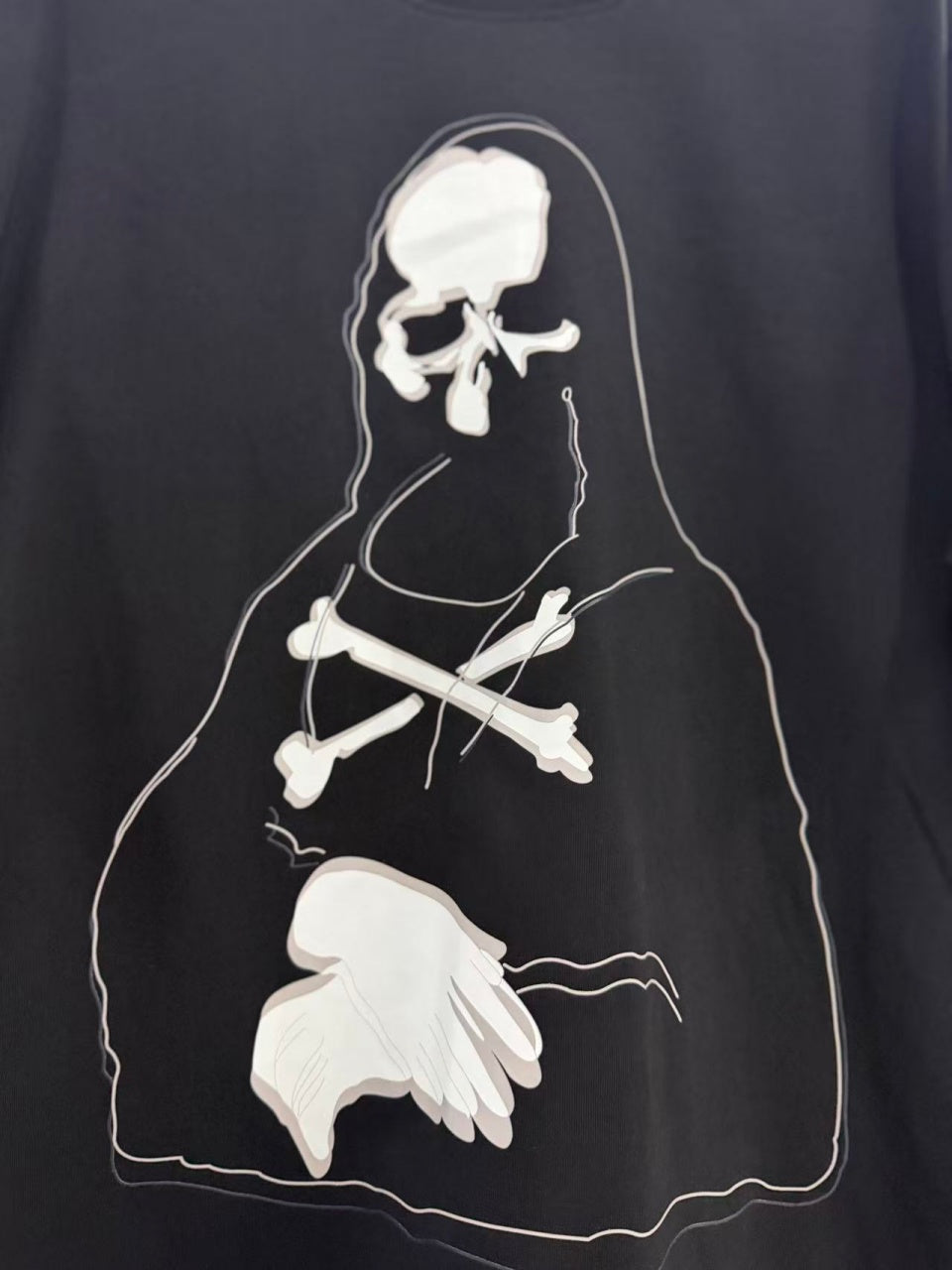 Vintage style washed summer wear T shirt Skull