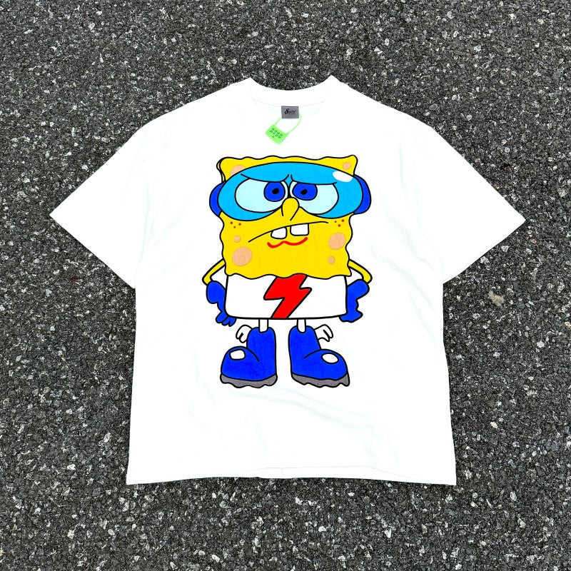 Unisex Vintage T Shirts CSF SpongeBob – American vintage / West Coast hip-hop style fit. Features white-ink direct printing and a heavyweight, distressed wash finish. High-street short-sleeve tee with an unbeatable feel and texture.