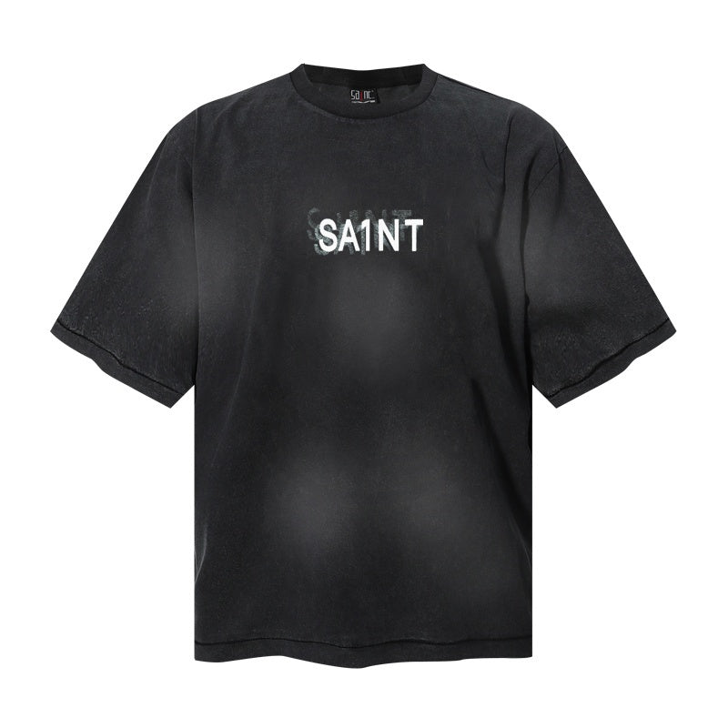 Saint Michael T Shirts Offset Printed SA1NT Minimal Typography