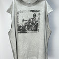 Unisex Vintage T Shirts Black Flag Limited Edition Washed Tank Top — Custom heavyweight brushed fabric with a vintage feel; unique cement-grey finish; white ink direct-to-garment print.
