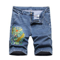 Denim shorts High-quality trendy casual pure cotton Non-stretch plus-size men's clothing