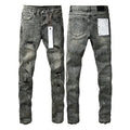 Purple brand Jeans High-quality pure cotton streetwear trousers Rhinestone