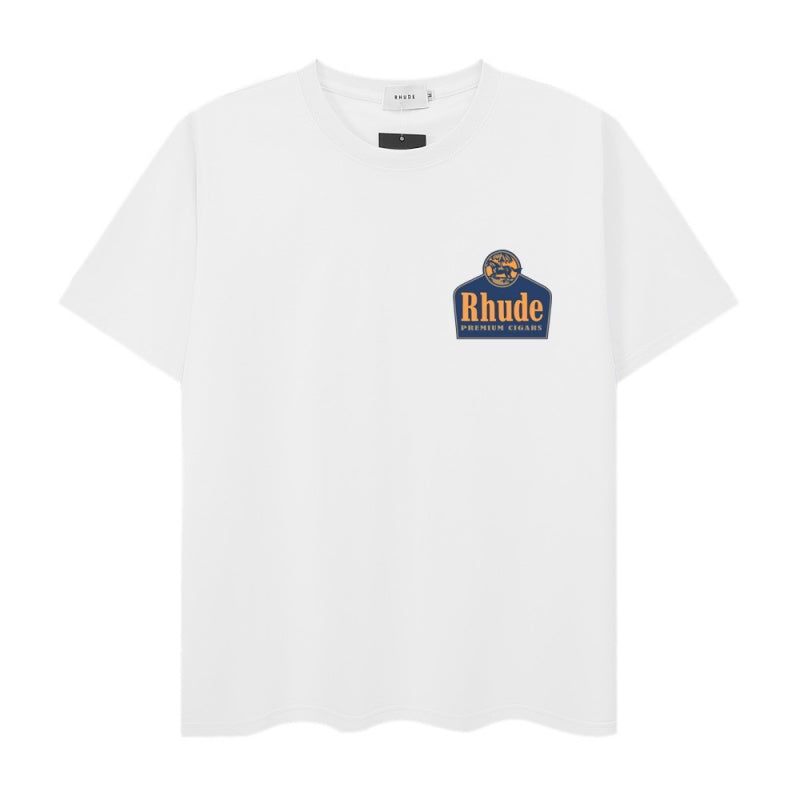 RHUDE T Shirts Antique Cigar Crest Emblem Motif