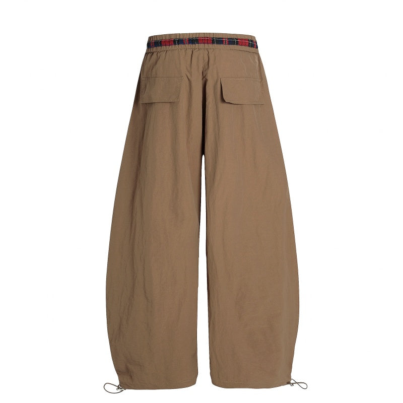 American-style streetwear harem pants Stitched Trim Barrel Parachute Bottoms