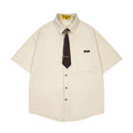 Unisex vintage T-shirt Polo shirt with a stand-up collar