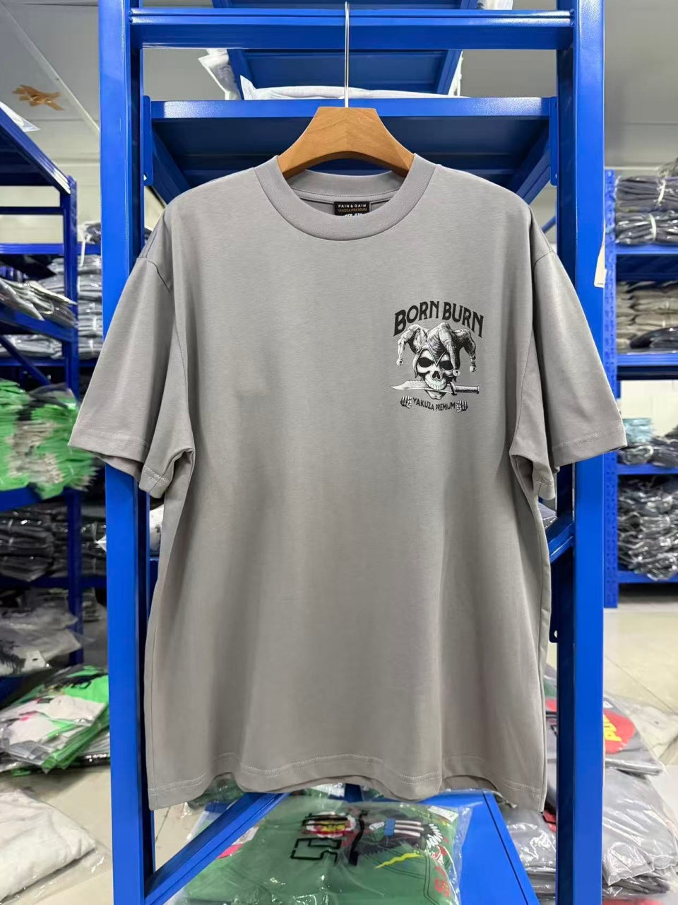 Vintage style washed summer wear T shirt Skull