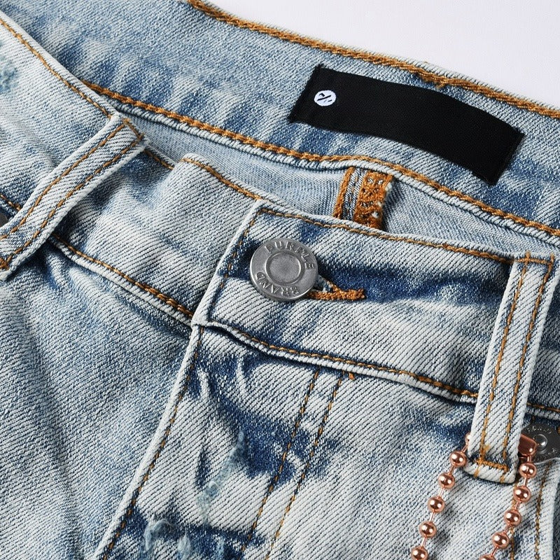 Purple brand Jeans High-quality pure cotton streetwear trousers line