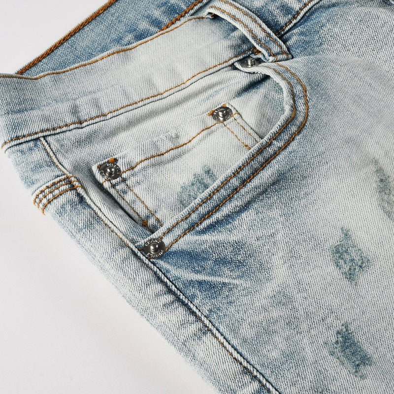 Purple brand Jeans High-quality pure cotton streetwear trousers line