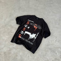 ERD T Shirts Punk Collage Letter Number Blurry Portrait Pigment Wash Daily Loose Top
