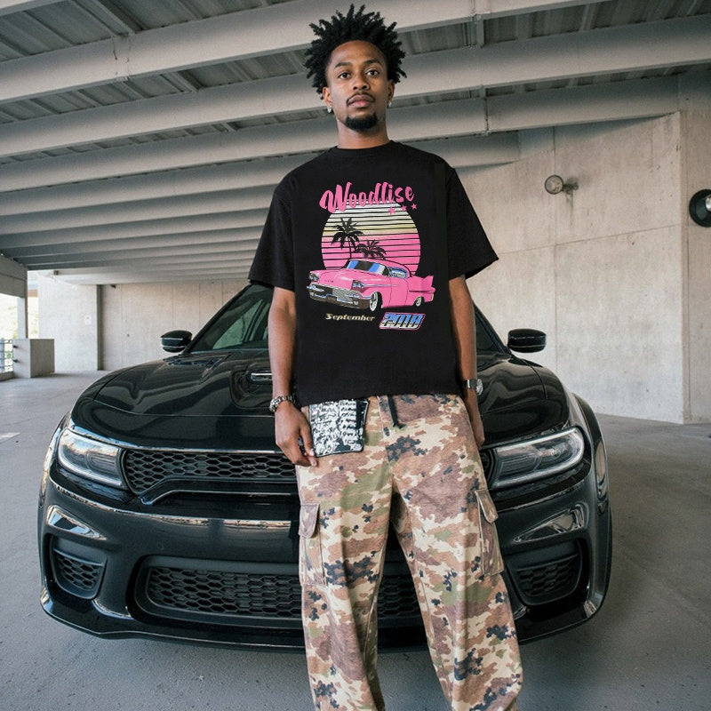 Mens T-shirt Distinctive racing-style print
