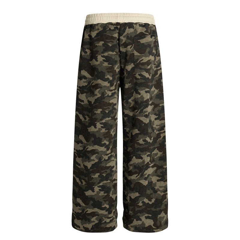 American-style streetwear harem pants Grunge Camouflage Print Relaxed Baggy Sweats