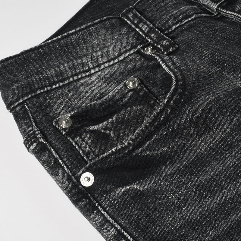 Purple brand Jeans High-quality pure cotton streetwear trousers Hole