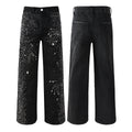 purple brand jeans Rhinestones #9125