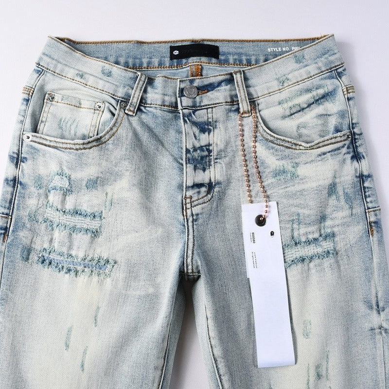 Purple brand Jeans High-quality pure cotton streetwear trousers line