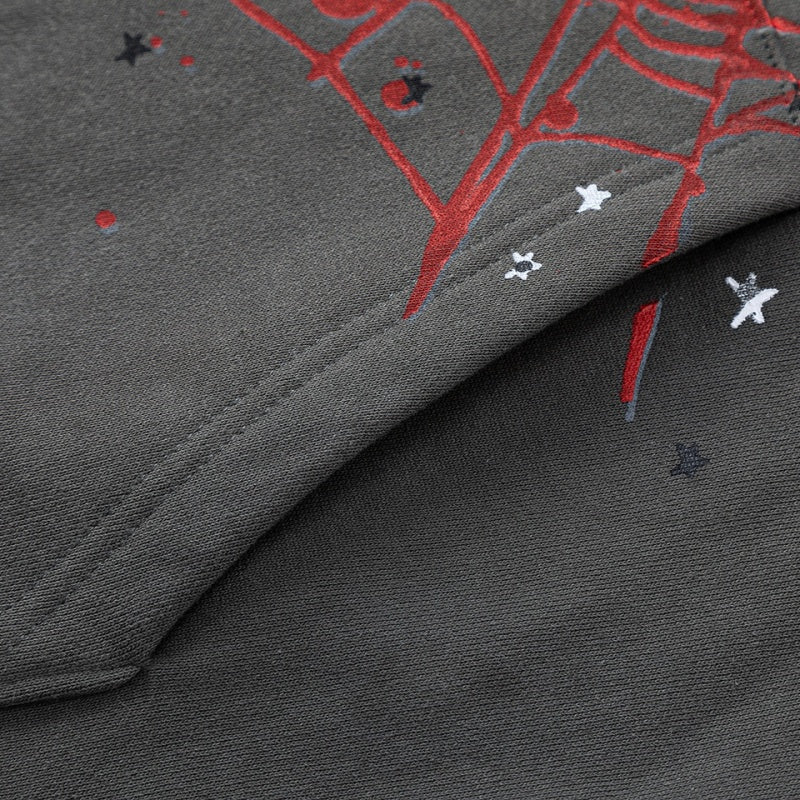 Spiderweb hoodie & sweatpants 2 piece set High-quality pure cotton for autumn and winter