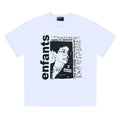 ERD T Shirts Vertical Text Framed Sketch Portrait Street Graphic Top