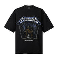 Saint Michael T Shirts Solid Black Lightning Demon Rider Thrash Metal Band Front Print Graphic