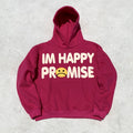 Unisex Vintage Hoodie  CPFM CHO – Charcoal Grey & Rose Pink – Puff Print & Fleece-Lined