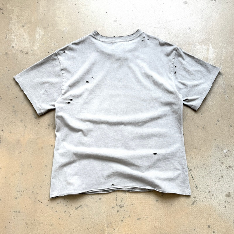 Unisex Vintage T Shirts CHOOOSELF 26SS "Rose Skull" Limited Edition – A tribute to the band Deftones. Heavyweight, washed, distressed, and destructed street-style T-shirt featuring a boxy, cropped punk aesthetic.