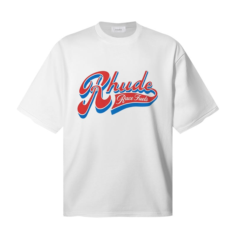 RHUDE T Shirts Classic Athletic Cursive Motif