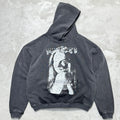 Unisex Vintage Hoodie  Vertical-crack print; Asut enzyme-abrasion wash for a natural, faded look; pockets removed after washing.
