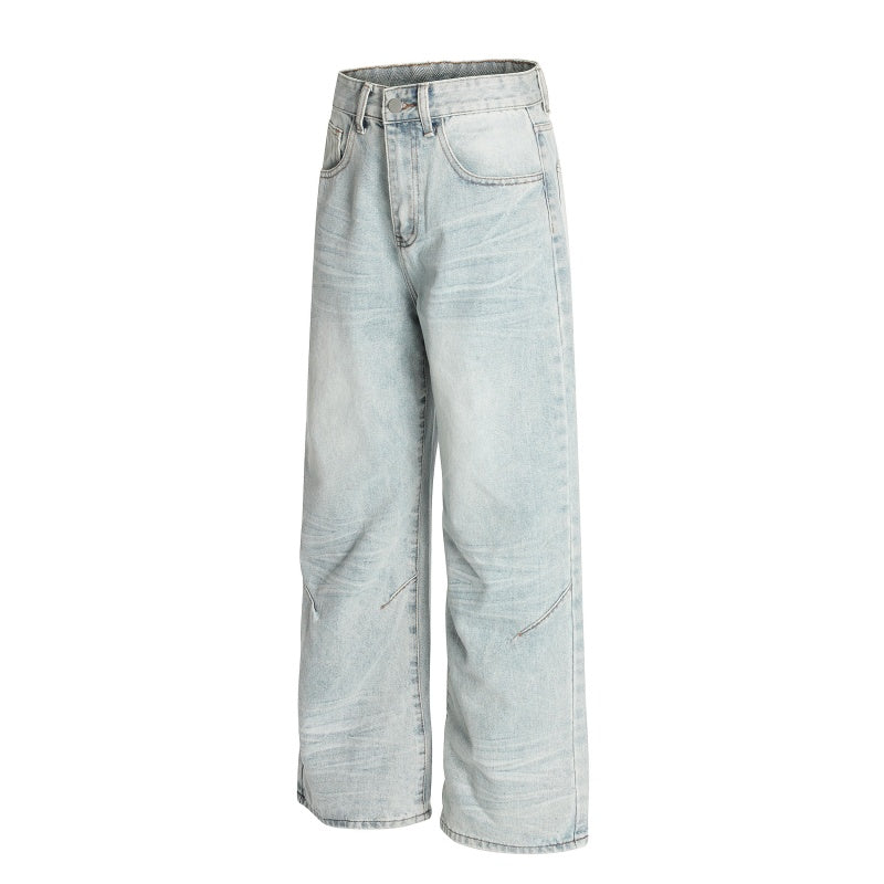 American-style streetwear harem pants Curved Stitch Panel Relaxed Bottoms
