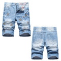 Denim shorts High-quality trendy casual pure cotton Non-stretch plus-size men's clothing