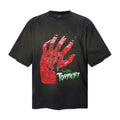Saint Michael T Shirts Horror Style Sharp Claw Hand Green Torment Script Print Art