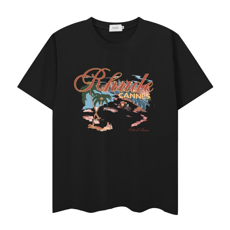 RHUDE T Shirts Classic Summer Beach Motif