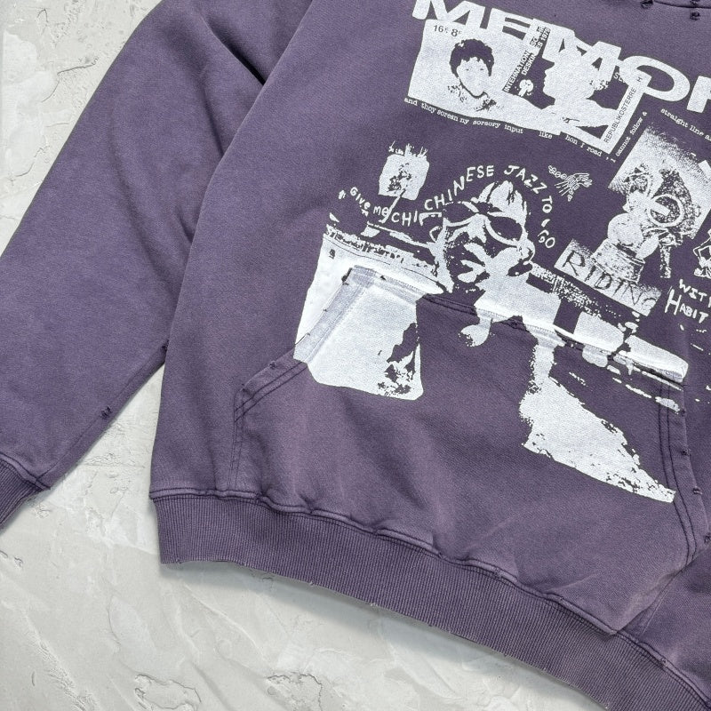 Unisex Vintage Hoodie"Purple Memories" Limited Edition Hoodie – Custom-made using heavyweight [Indigo Purple] fabric identical to the original.