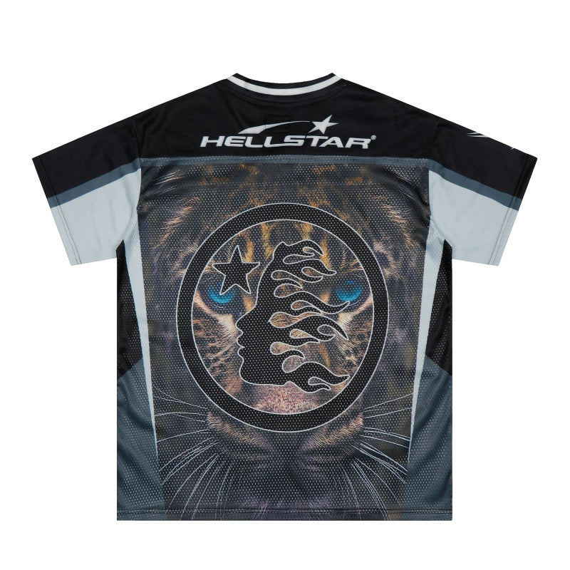 Vintage-style American T-shirt Mystic Jungle Feline Realistic Jersey Print