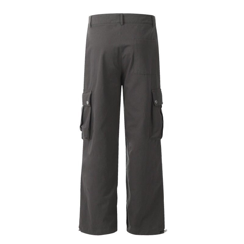 American-style streetwear harem pants Braided Strap Multi-Pocket Cargo Pants