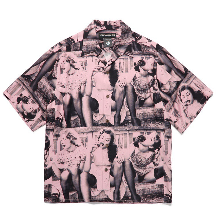 GUILTYPARTIES TIGER Shirts Allen, Vonnworth Rayon Hawaiian Short Sleeve Shirt Men