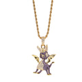 Jewelry Copper Zircon Two Tone Pendant HIPHOP Animal Royalty Far East